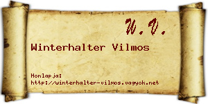 Winterhalter Vilmos névjegykártya