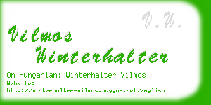 vilmos winterhalter business card